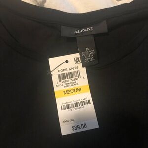 Alfani Black Core Knit Top